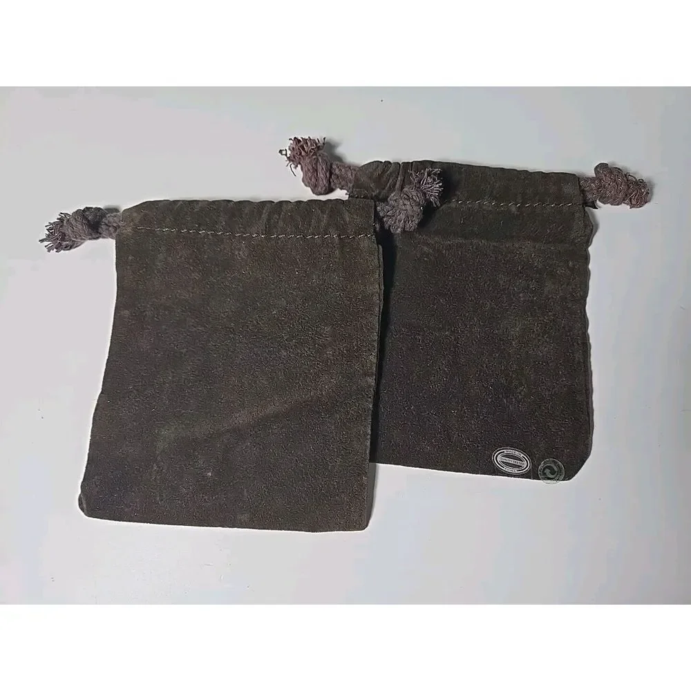 Pair Michael Kors‎ Drawstring Brown Jewelry Bag 4.5